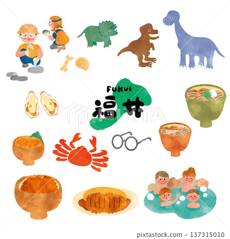 福井水彩旅遊插畫 137315010