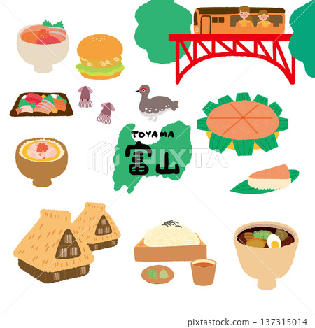 富山旅遊插畫 137315014