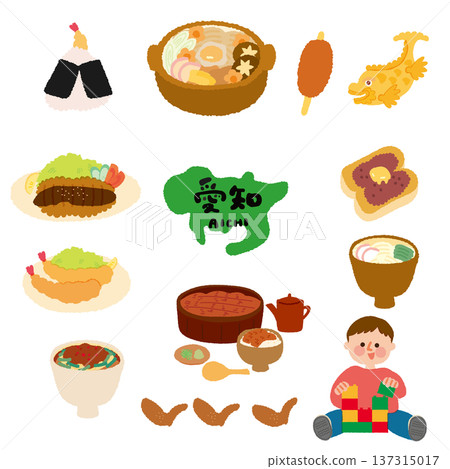 Aichi tourism illustrations 137315017