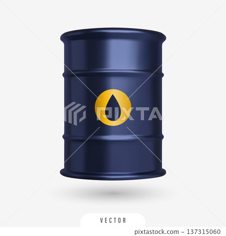 Isolated 3D oil barrel 137315060