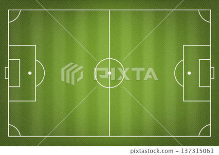 Top view of football field with marking Top view of football field with marking 137315061