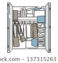 凌亂衣櫥的插圖 137315263