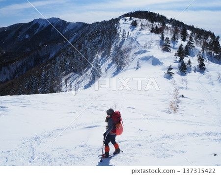 A climber looking towards Mt. Azumaya from the snowy Mt. Koneko (20260220105058) A climber looking towards Mt. Azumaya from the snowy Mt. Koneko (20260220105058) 137315422
