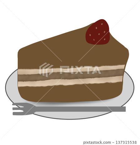 巧克力蛋糕的例證 巧克力蛋糕的例證 137315538