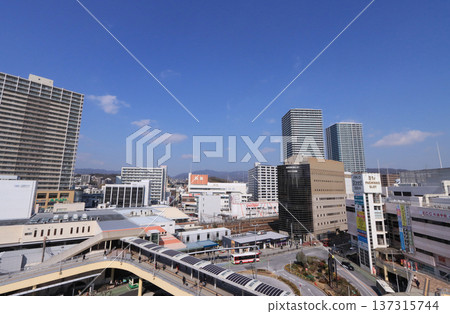 Panoramic view of the south exit of Takatsuki Station Panoramic view of the south exit of Takatsuki Station 137315744