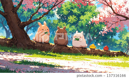 賞櫻插畫設計 賞櫻插畫設計 137316166