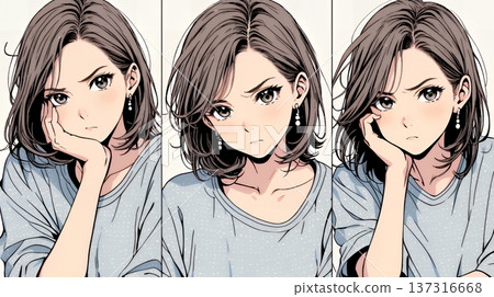 一位表情俏皮、活潑的年輕女子 137316668