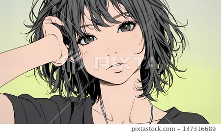 A playful young woman with a cheeky expression 137316689