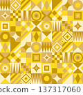 幾何無縫圖案（黃色） 137317060