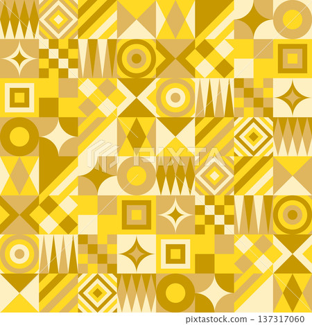 幾何無縫圖案（黃色） 137317060