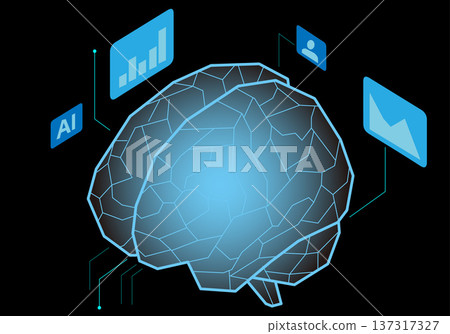 AI / Artificial Intelligence Concept Brain Isometric Illustration Business Technology Background AI / Artificial Intelligence Concept Brain Isometric Illustration Business Technology Background 137317327