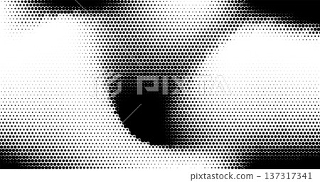 Distorted black dot pattern creating a fluid wave effect for edgy, high-contrast visual design Distorted black dot pattern creating a fluid wave effect for edgy, high-contrast visual design 137317341