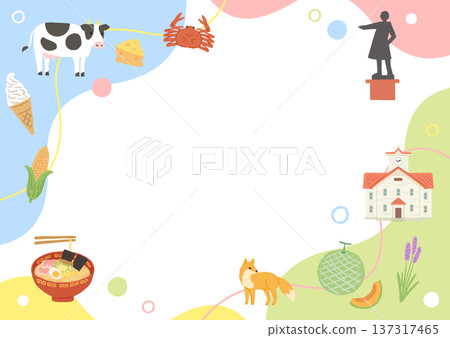 與北海道相關的可愛插畫集 - 邊框 與北海道相關的可愛插畫集 - 邊框 137317465