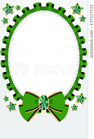 Polaroid Camera Decoration with Jewel Frame, Green 137317535