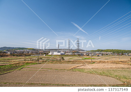 Spring rural scenery, Kyotanabe City, Kyoto Prefecture Spring rural scenery, Kyotanabe City, Kyoto Prefecture 137317549