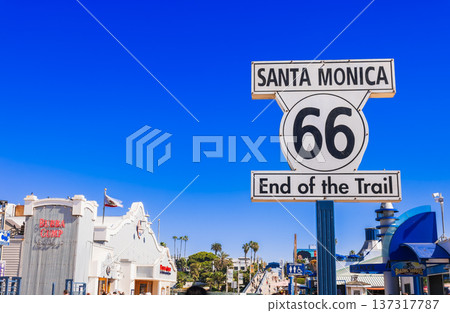 Santa Monica Pier, Los Angeles, Route 66 End Sign 137317787