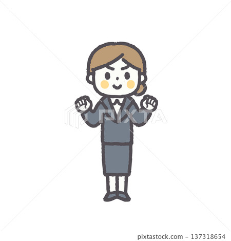 Office working women, various facial expressions and poses set 137318654