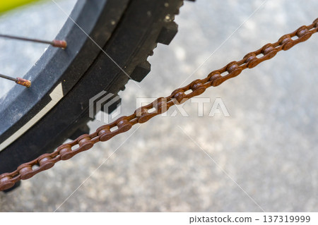 Rust on a bicycle chain Rust on a bicycle chain 137319999