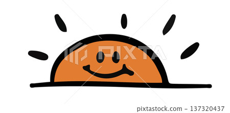 Hand drawn illustration of sun for day time, summer break, sticker, picnic, park, beach vibe, patch, hot season, warm weather, temperature, earth, nature, garden, outdoor, playtime, exercise, running Hand drawn illustration of sun for day time, summer break, sticker, picnic, park, beach vibe, patch, hot season, warm weather, temperature, earth, nature, garden, outdoor, playtime, exercise, running 137320437