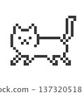 Pixel art bouncing cat 137320518