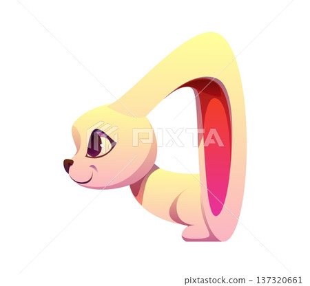 Number four math symbol as cute cartoon rabbit animal character, agriculture typeface, farm font, type, funny alphabet for early kids learning. Vector digit 4 mathematics sign as sweet bunny Number four math symbol as cute cartoon rabbit animal character, agriculture typeface, farm font, type, funny alphabet for early kids learning. Vector digit 4 mathematics sign as sweet bunny 137320661
