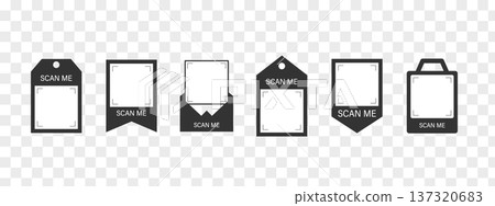 Scan me Frame. Barcode and QR code Scanner for mobile payment in phone app. Click button or icon for quick pay and business now. Flat Vector illustration Scan me Frame. Barcode and QR code Scanner for mobile payment in phone app. Click button or icon for quick pay and business now. Flat Vector illustration 137320683