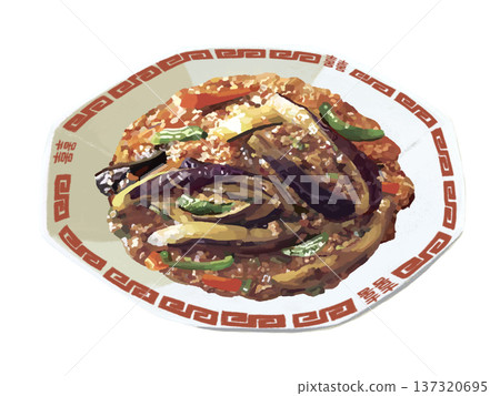 Mapo eggplant (red Chinese dish) Mapo eggplant (red Chinese dish) 137320695