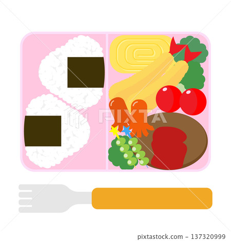 Colorful lunch box illustration for kids 137320999