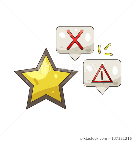 Illustration of star alert 137321216