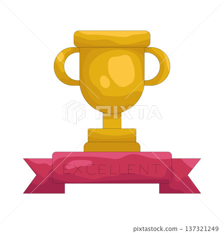 Illustration of gold trophy 137321249