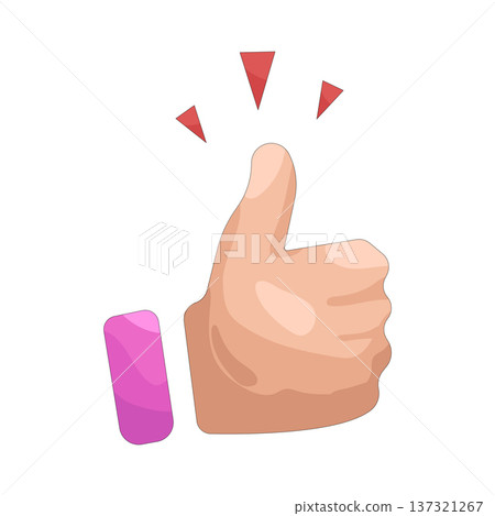 Illustration of thumbs up Illustration of thumbs up 137321267