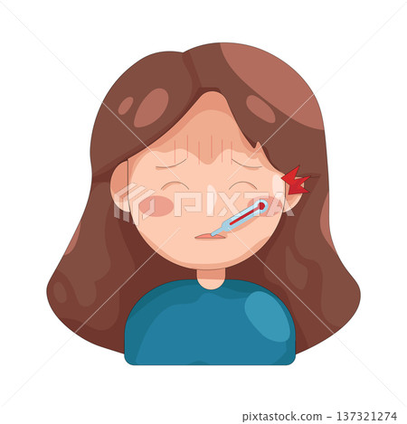 Illustration of Sick Illustration of Sick 137321274