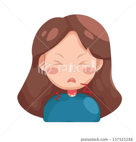 Illustration of Sore throat Illustration of Sore throat 137321288