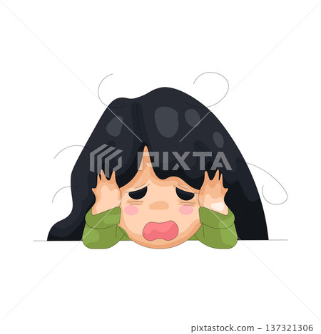 Illustration of Tired Illustration of Tired 137321306