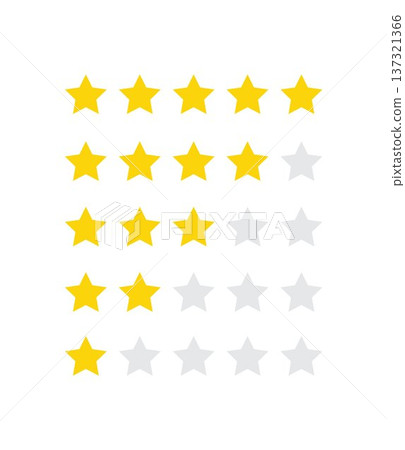 Star Rating Review Gold Stars for Excellent Feedback 137321366