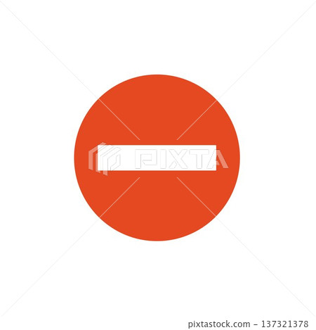 No Entry Road Sign isolated No Entry Road Sign isolated 137321378