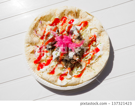 Chicken tacos Mexican food 137321423