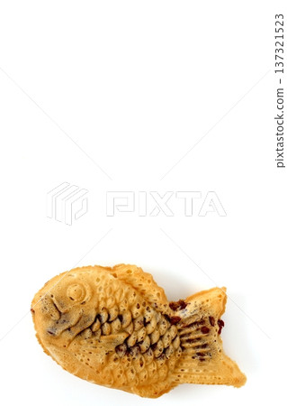 Taiyaki on a white background viewed from directly above Taiyaki on a white background viewed from directly above 137321523