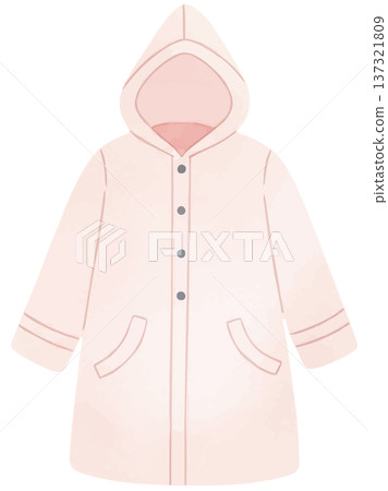 雨衣水彩插圖 137321809
