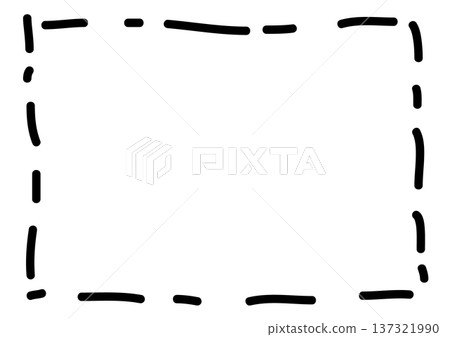 A black dotted rectangular frame with a hand-drawn feel, like a magic marker. A hand-drawn dotted heading frame with an analog feel. A black dotted rectangular frame with a hand-drawn feel, like a magic marker. A hand-drawn dotted heading frame with an analog feel. 137321990