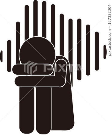 表達情緒的人的象形圖_憂鬱的人 137322304