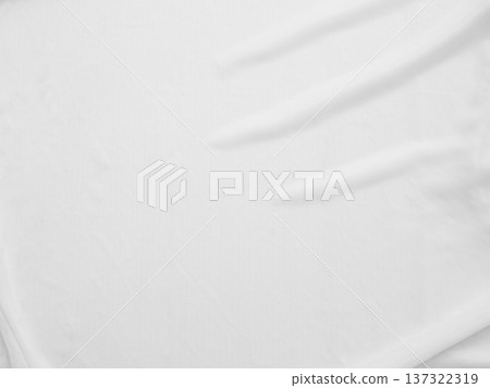 Fabric White Cloth Cotton Background Sheet Silk Material Texture Satin Pattern Fashion Abstract Shape Space natural Beautiful Textile Luxury Ripples Wallpaper Smooth Vintage Canvas Ecology Wall. 137322319