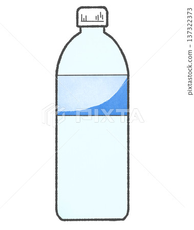 塑料瓶裡的水的插圖 137322373