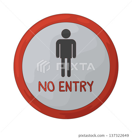 Illustration of No Entry Sign Illustration of No Entry Sign 137322649