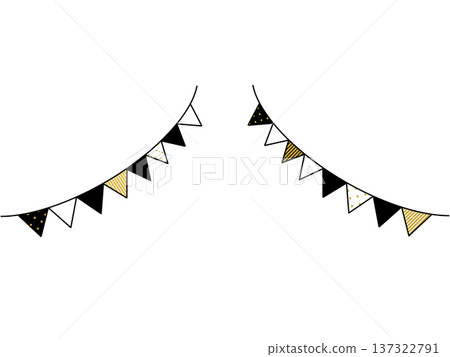 Monochrome and gold garland frame material Monochrome and gold garland frame material 137322791