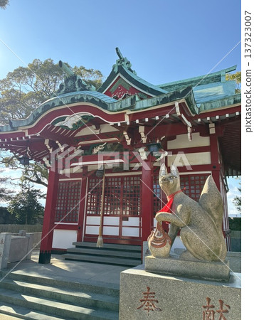 今治城內的吹上稻荷神社與小犬狐狸 137323007