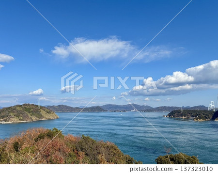 從來島海峽展望台眺望瀨戶內海 從來島海峽展望台眺望瀨戶內海 137323010