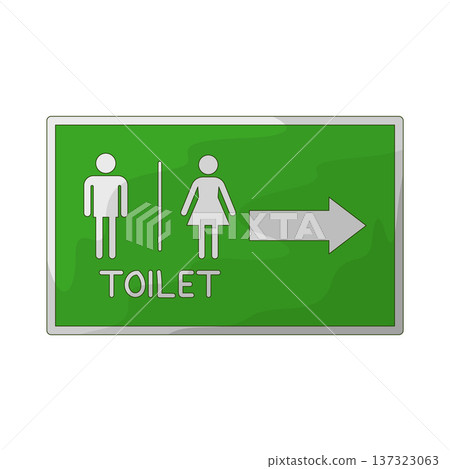 Illustration of Public Restroom Sign Illustration of Public Restroom Sign 137323063