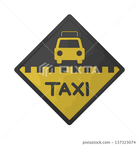 Illustration of Taxi Stand Sign 137323074