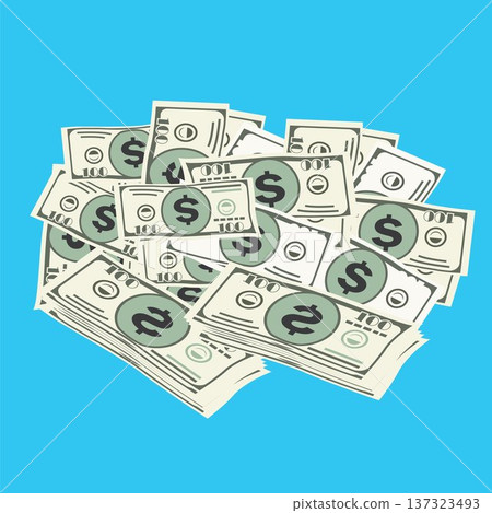 stacks of dollar bills vector illustration element design template stacks of dollar bills vector illustration element design template 137323493